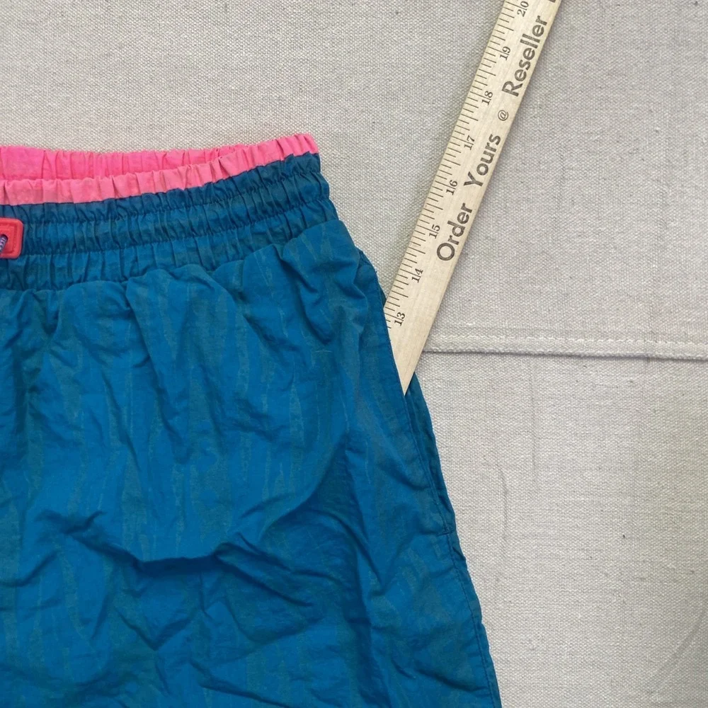 Vintage Nike Aqua Gear Swim Trunks Mens M Teal Patterned 90s Shorts ACG